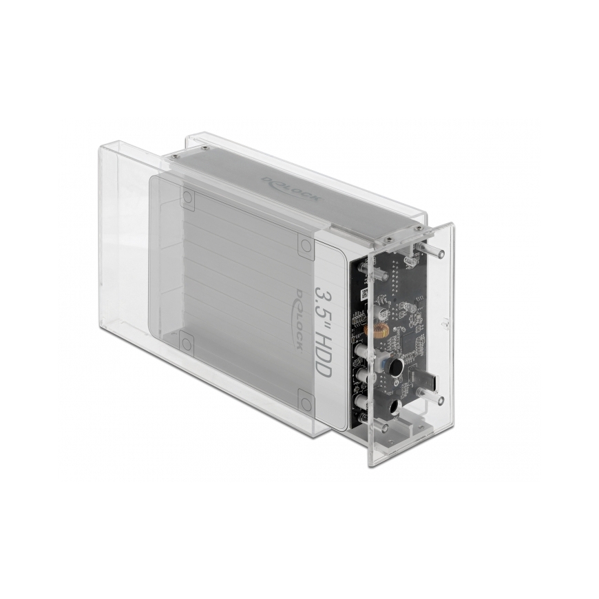 DeLOCK 42624 kõvakettaboks HDD/SSD ümbris Läbipaistev 2.5/3.5" – 3