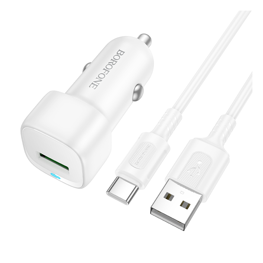 Borofone Car charger BZ34 Cloud - USB - QC 3.0 18W with USB to T