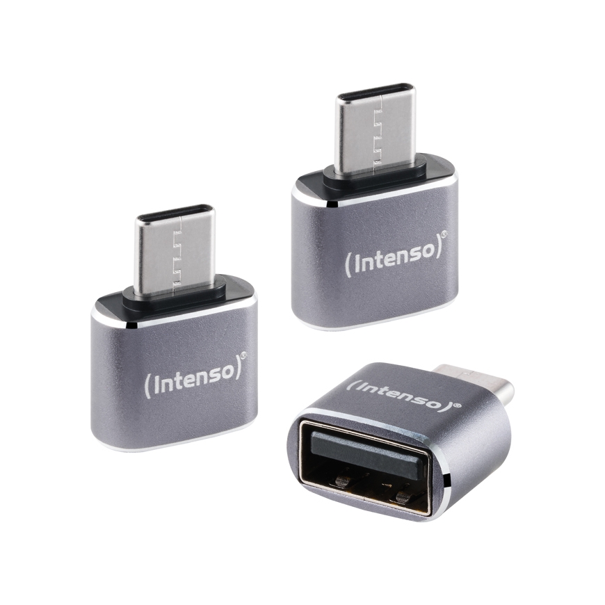 Intenso 7600113 kaabli soomuutja USB-A USB-C Söehall