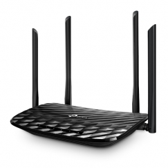 TP-Link Archer C6 bezvadu rūteris Tīkls Gigabit Ethernet Divkāršā frekvenču josla (2.4 GHz / 5 GHz) Melns