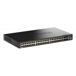 D-Link DGS-1530-52P/E tīkla pārslēgs Vadīts L2 Gigabit Ethernet (10/100/1000) Power over Ethernet (PoE) Melns