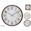 Настенные часы под дерево 40 см, 2 вида, 40 x 40 x 3 см, DECORLI Настенные часы под дерево 40 см, 2 вида, 40 x 40 x 3 см, DECORLI