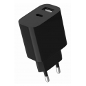 Gembird GMB Audio TA-UC-2AC12-01-BK mobiliojo įrenginio kroviklis Universalus Juoda AC Vidaus