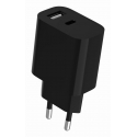 Gembird GMB Audio TA-UC-2AC12-01-BK mobiililaitteen laturi Universaali musta AC Sisätila