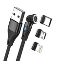 RealPower MagneticCharge3 USB kabelis 2 m USB A Juoda RealPower MagneticCharge3 USB kabelis 2 m USB A Juoda
