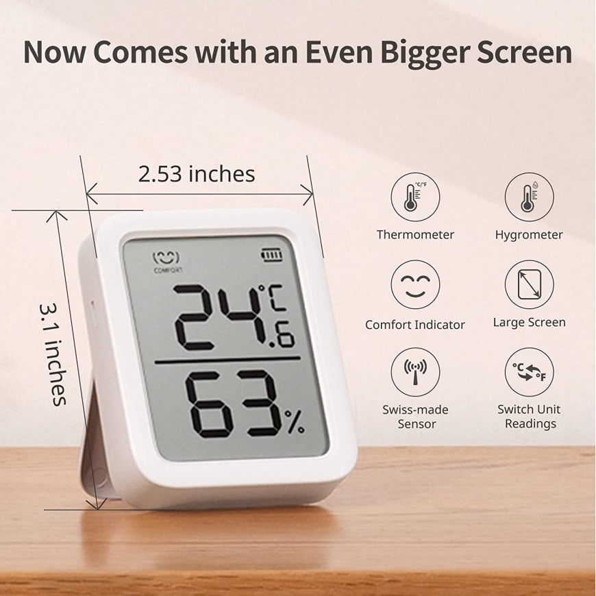 SwitchBot Meter Plus Sisätila Lämpötila- ja kosteusmittari Vapaasti seisova Langaton – 4