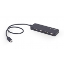 Gembird UHB-CM-U2P4-01 jaotur USB 2.0 Type-C Must Gembird UHB-CM-U2P4-01 jaotur USB 2.0 Type-C Must