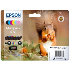 Epson Squirrel C13T37884010 tindikassett 1 tk Originaal Standard Yield Must, Tsüaan, Heletsüaan, Magenta, Helemagenta, Kollane