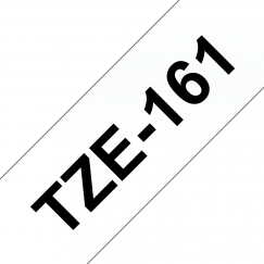 Brother TZE-161 marķēšanas lenta Melns uz caurspīdīga