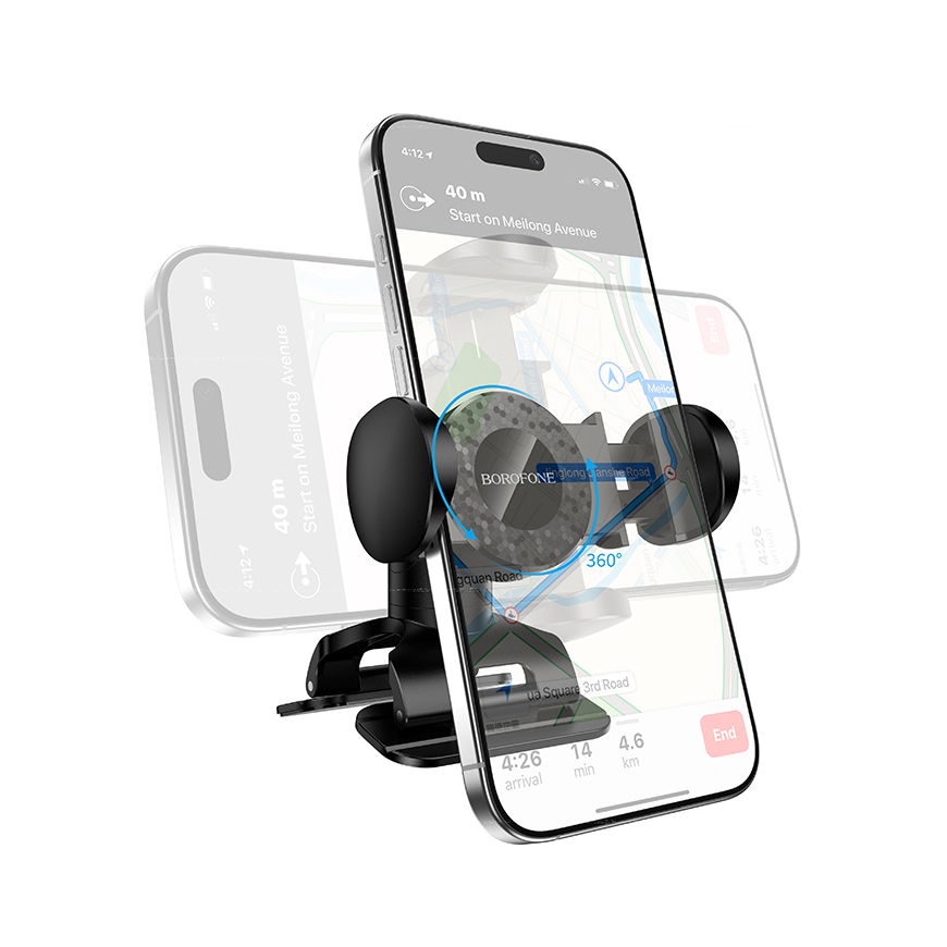 Borofone Car holder BH142 Support stick-on base black – 2