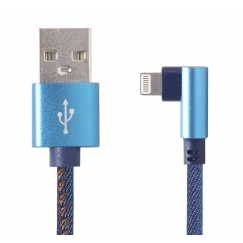 Gembird CC-USB2J-AMLML-1M-BL valguskaabel Must, Sinine