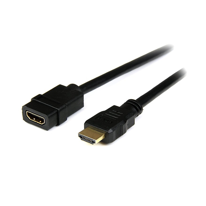 StarTech.com HDEXT2M HDMI kabelis 2 m HDMI Type A (Standard) Melns