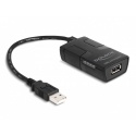 DeLOCK 64225 sarjamuunnin/-toistin/-eristin USB 2.0 Musta