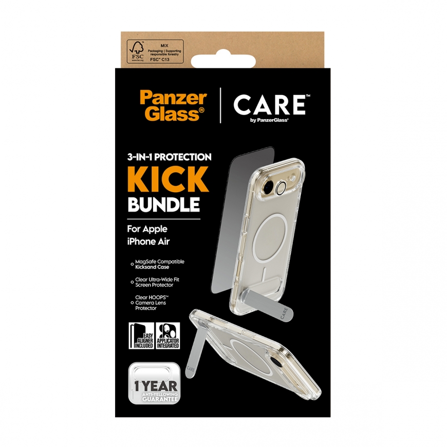 PanzerGlass ® | CARE by ® 3-in-1 Feature Kick Bundle iPhone Air – 3