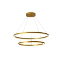 Immax NEO FINO Smart pendant light gold 60+80cm CCT 93W, Zigbee 3.0