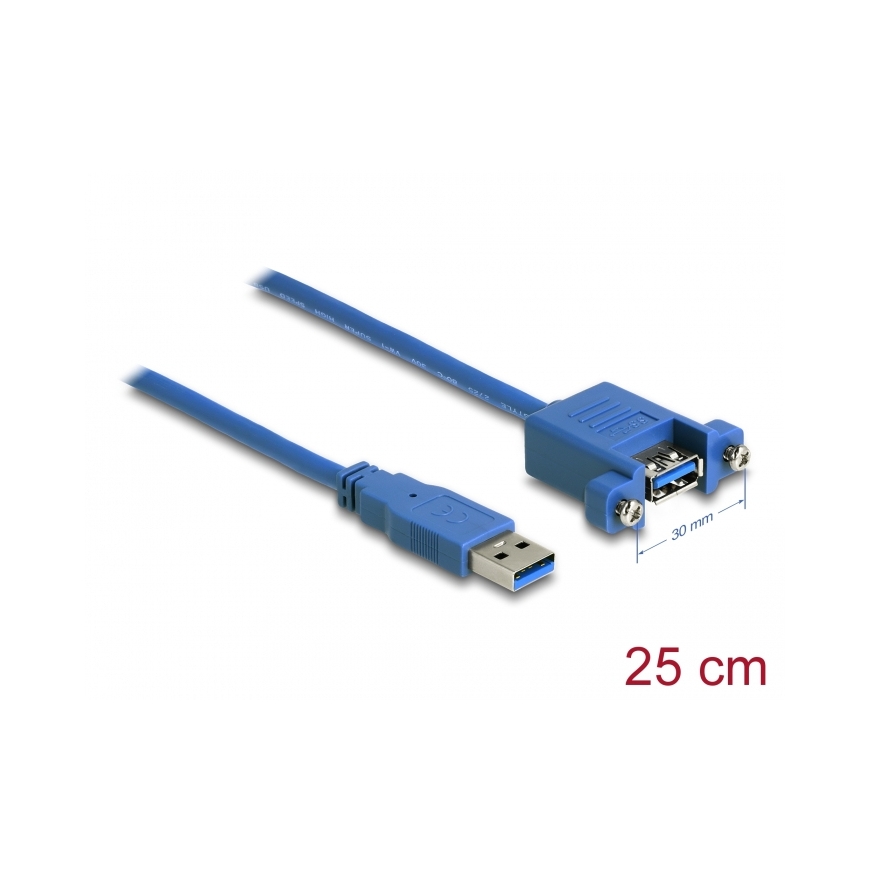 DeLOCK 86994 USB кабель USB 3.2 Gen 1 (3.1 Gen 1) 0,25 m USB A Синий – 2
