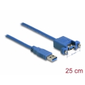 DeLOCK Cable USB 3.0 Type-A male USB 3.0 Type-A female panel-mount 25 cm DeLOCK Cable USB 3.0 Type-A male USB 3.0 Type-A female panel-mount 25 cm