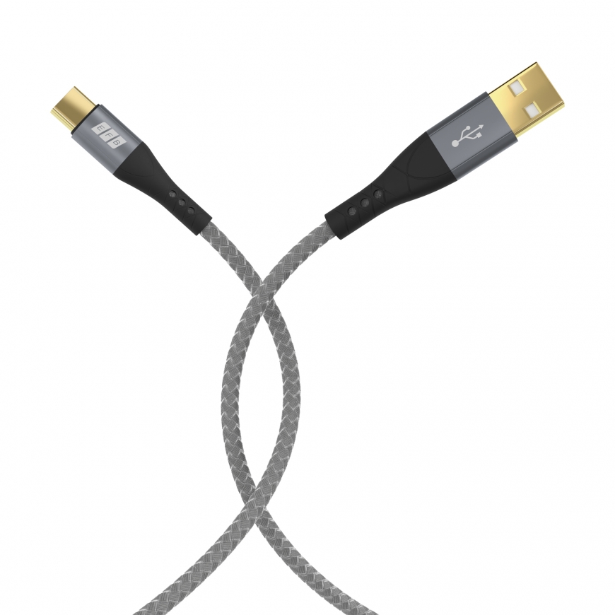 EFB Elektronik USB-AC-00003 USB-kaapeli USB 2.0 2 m USB A USB C Musta, Harmaa – 4