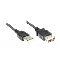 Alcasa 2511-OF01S USB kabelis USB 2.0 0,15 m USB A Juoda Alcasa 2511-OF01S USB kabelis USB 2.0 0,15 m USB A Juoda