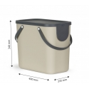 Rotho Albula 25 L Rectangular Cappuccino Rotho Albula 25 L Rectangular Cappuccino