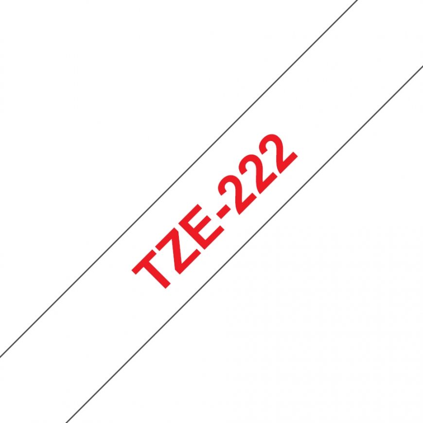 Brother TZE-222 marķēšanas lenta Sarkans uz balta