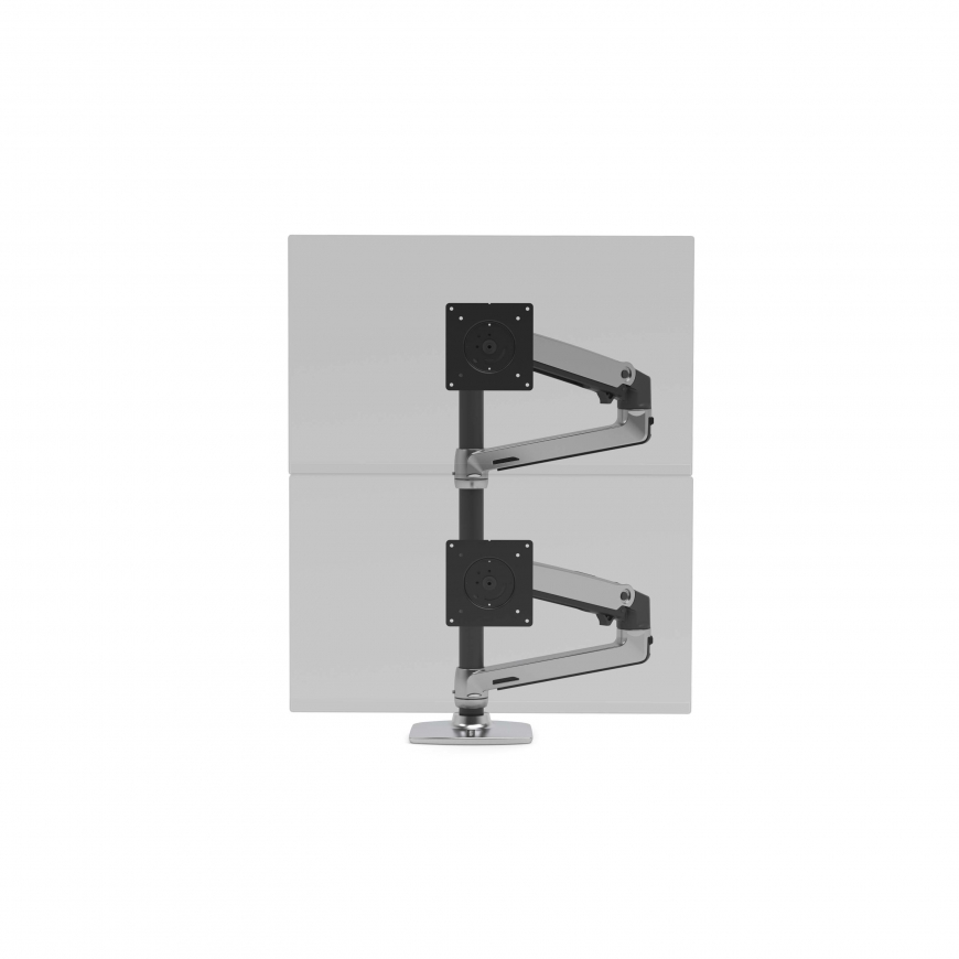 Ergotron LX Series LX Dual Stacking Arm Tall Pole 101.6 cm (40") Desk Aluminium – 4