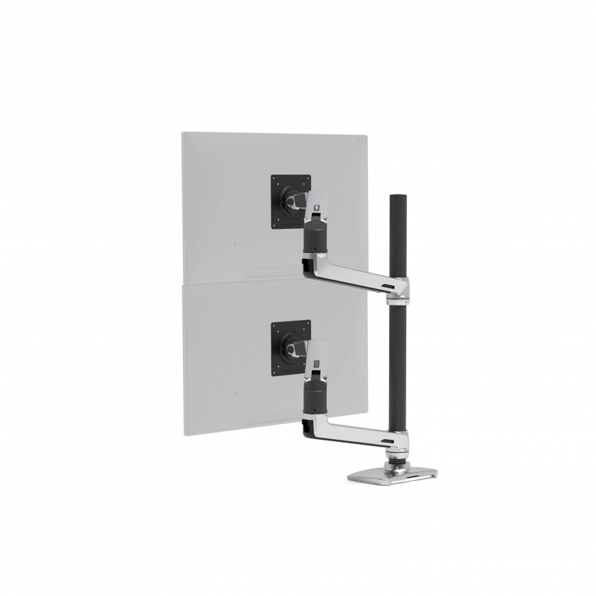 Ergotron LX Series LX Dual Stacking Arm Tall Pole 101.6 cm (40") Desk Aluminium – 5