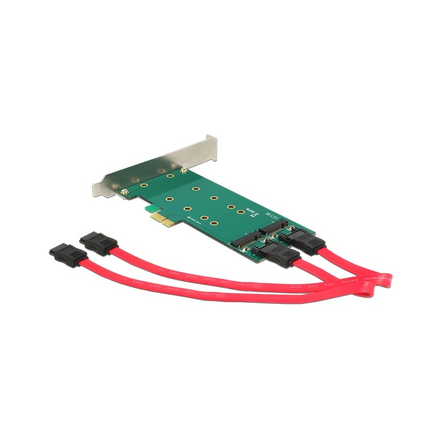 DeLOCK 2x 67-pin M.2 key B - 2x SATA 7-pin interface cards/adapter Internal