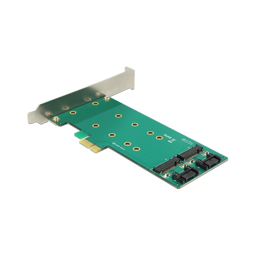 DeLOCK 2x 67-pin M.2 key B - 2x SATA 7-pin liitäntäkortti/-sovitin Sisäinen – 2