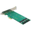 DeLOCK 2x 67-pin M.2 key B - 2x SATA 7-pin liidesekaart/adapter Sisemine