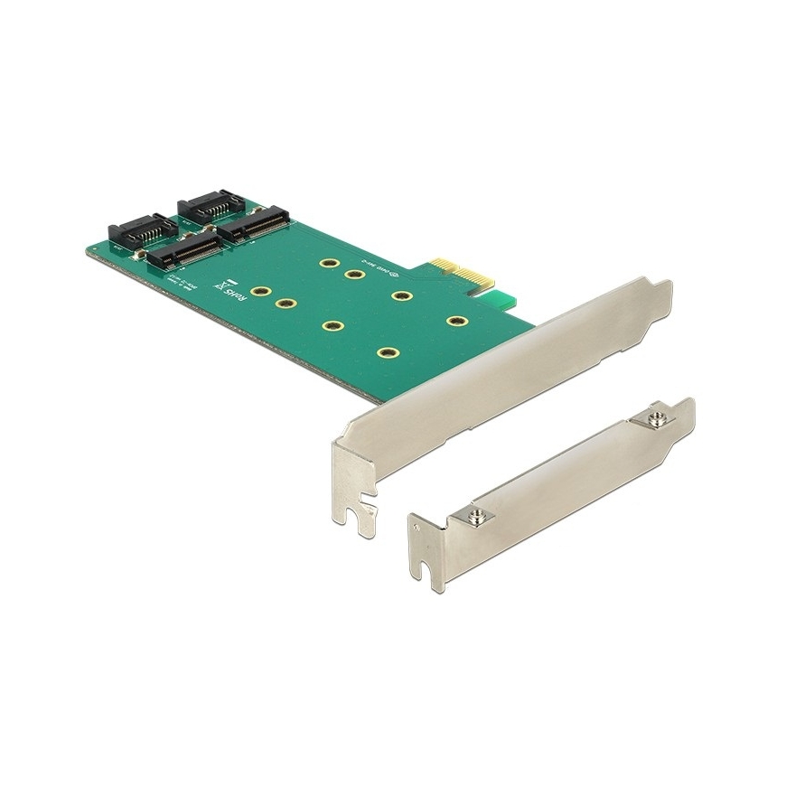 DeLOCK 2x 67-pin M.2 key B - 2x SATA 7-pin sąsajos plokštė / adapteris Vidinis – 3