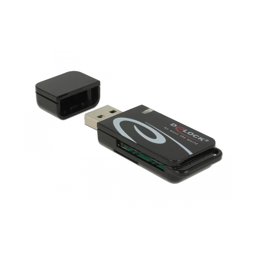DeLOCK 91602 kaardilugeja USB 2.0 Must