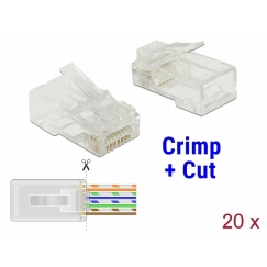 DeLOCK 86451 juhtmepistmik RJ-45 Läbipaistev