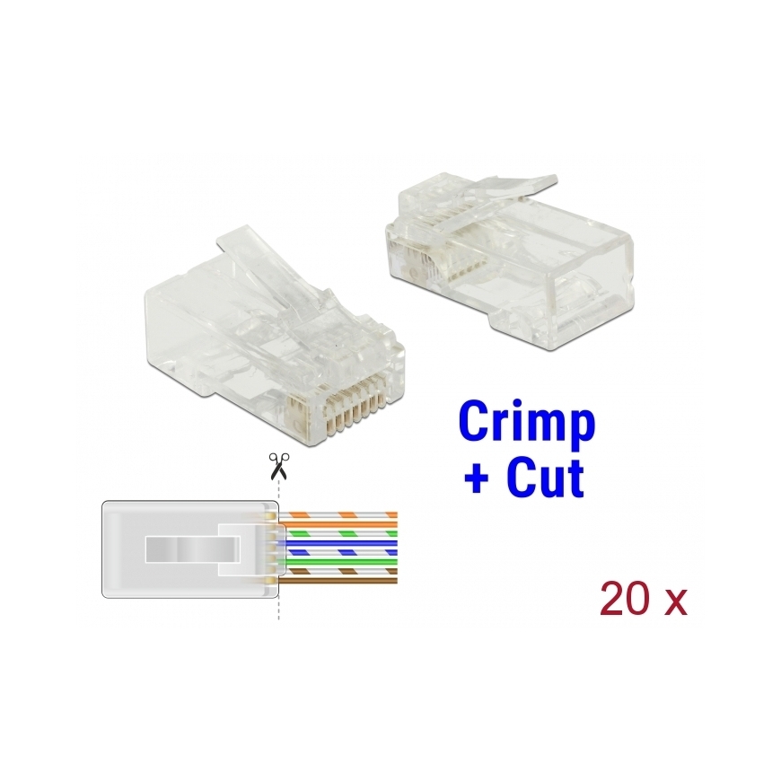 DeLOCK 86451 коннектор RJ-45 Прозрачный