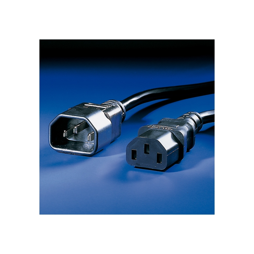 VALUE C14/C13 1m Черный Разъем C14 Разъем C13