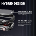 Crong CRG-44HS-BLK smart wearable accessory Case Black Polycarbonate (PC), Tempered glass