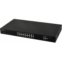 PULSAR SF116 võrgulüliti Juhitav Fast Ethernet (10/100) Power over Ethernet tugi 1U Must