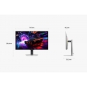 Samsung S32FG810SU computer monitor 81.3 cm (32") 2160 x 3840 pixels 4K Ultra HD OLED Silver