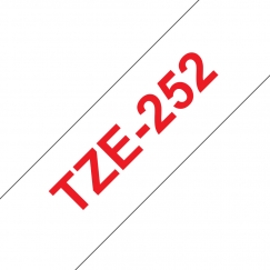 Brother TZE-252 markeerimisteip Punane valgel taustal