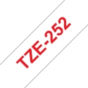 Brother TZE-252 etikettien kirjoitusnauha Punainen valkoisella