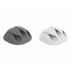 DeLOCK 18297 cable organizer Desk/Wall Cable holder Grey, White 6 pc(s)