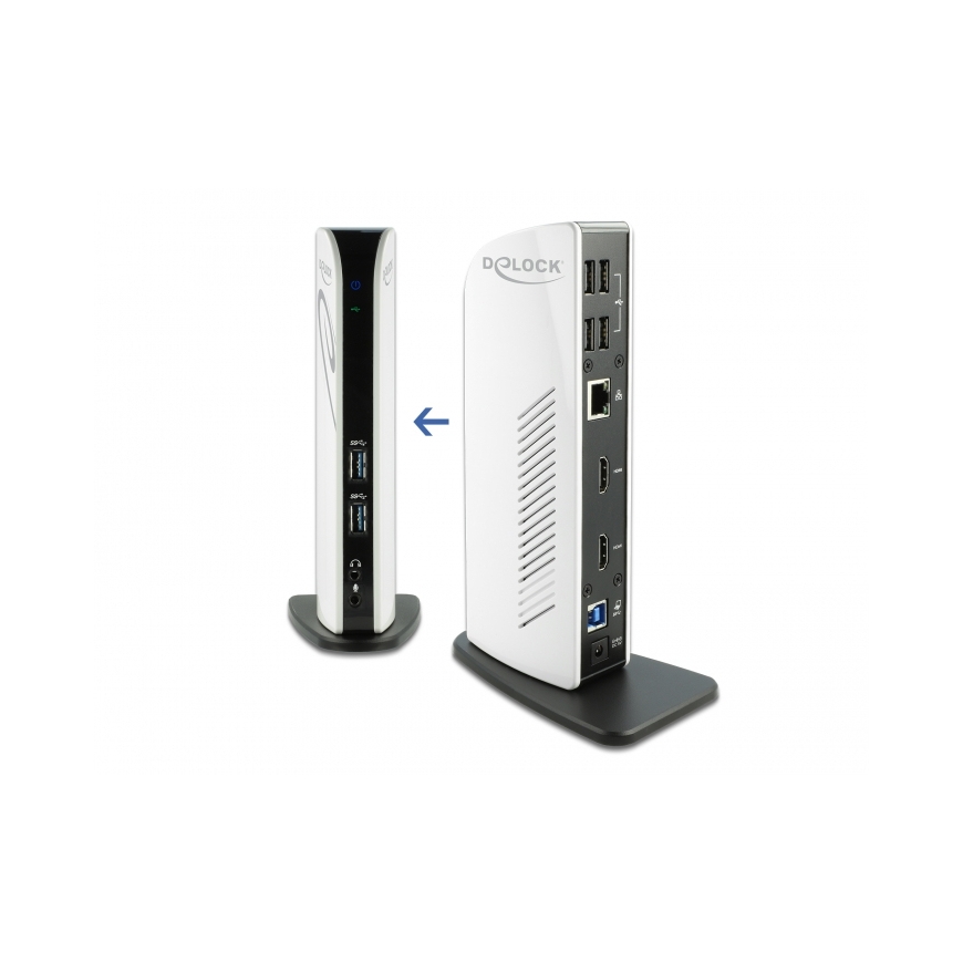DeLOCK USB Docking Station Dual HDMI Full-HD / USB 3.2 / LAN / Audio – 3