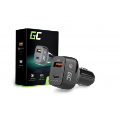 Green Cell CAD33 mobile device charger Universal Black Cigar lighter Fast charging Indoor