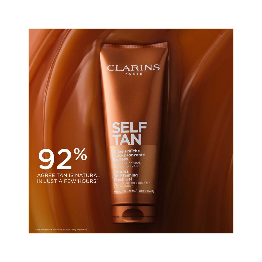 Clarins Gel Fresco Autoabbronzante Express Želė 125 ml Veidui ir kūnui – 3