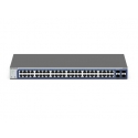 NETGEAR GS748Tv6 Vadīts L2/L3/L4 Gigabit Ethernet (10/100/1000) Melns, Pelēks