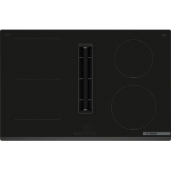 Bosch Serie 4 PVS831B16E keittolevy Musta Kiinteä 80 cm Keittoalueinduktioliesi 4 alue(tta) Sisäänrakennettu huppu
