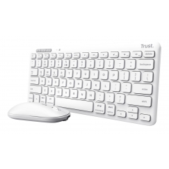 Trust Lyra tastatūra Pele iekļauta Birojs RF bezvadu sakari + Bluetooth QWERTZ Vācu Balts