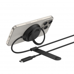 Belkin WIA014HQBK mobiililaitteen laturi Kuulokkeet, Älypuhelin Musta USB Langaton lataaminen Pikalataus Sisätila