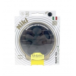 Mr&Mrs Fragrance Niki BIG Black Leather Car Air Freshener Black Tea