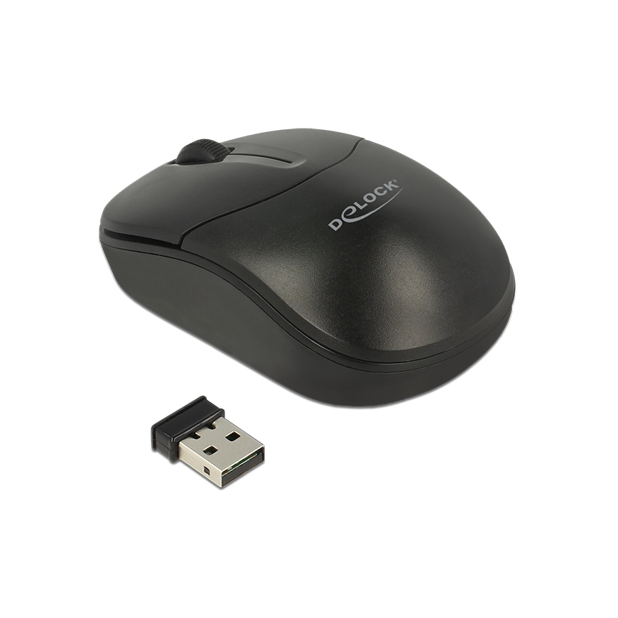 DeLOCK 12494 mouse Travel Ambidextrous RF Wireless Optical 1000 DPI – 2